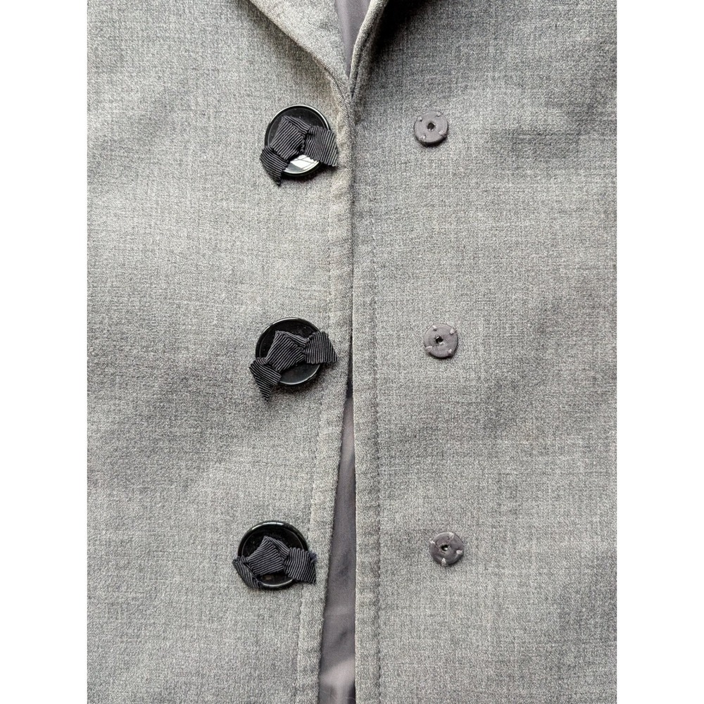 Tahari Grey Wool‎ Blend 3 Button Blazer Jacket Womens Petite 14P Career Academia - Picture 4 of 9